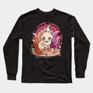 Lesbian Cute Kitsune Long Sleeve T-Shirt